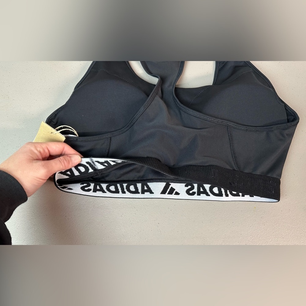 NWT Adidas Sports Bra Black XL - Picture 4 of 5